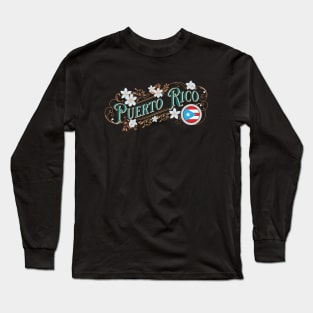 Puerto Rico Classic Vintage Sign Long Sleeve T-Shirt